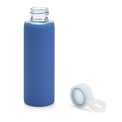 Squeeze em vidro borossilicato personalizado e com tampa em PP e bolsa em silicone - comprar online