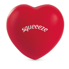 Imagem do Bolinha Anti-estresse em espuma PU em formato de coração com personalização.