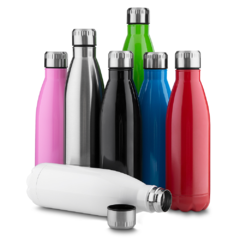 Squeeze garrafa personalizada, em inox com pintura epox e capacidade 750ml e tampa metal com anel de vedação