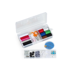 Kit costura personalizado em estojo plástico, possui bandeja com 10 alfinetes com gancho - comprar online