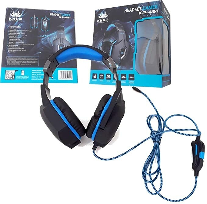 Headset Gamer Knup KP451 P3 Ideal P/ Celular e Console (PS4 e Xbox)