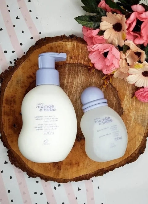 Kit Combo Natura Mamae E Bebe Relaxante Colonia Sem Alcool Hidratante Corporal