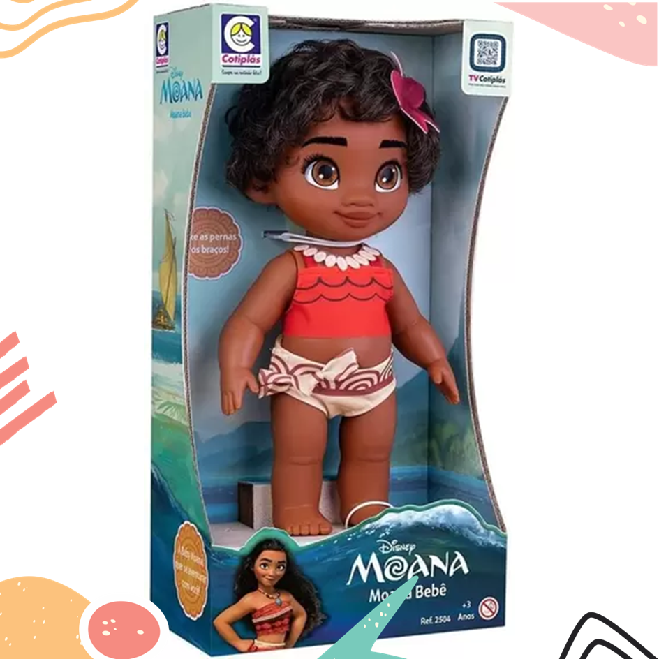 Boneca Moana Baby Princesa Disney Articulada 36 cm 2504 Cotíplas