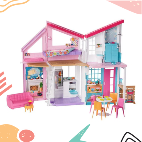 Barbie Estante Casa Glam Com Boneca Mattel - HCD48