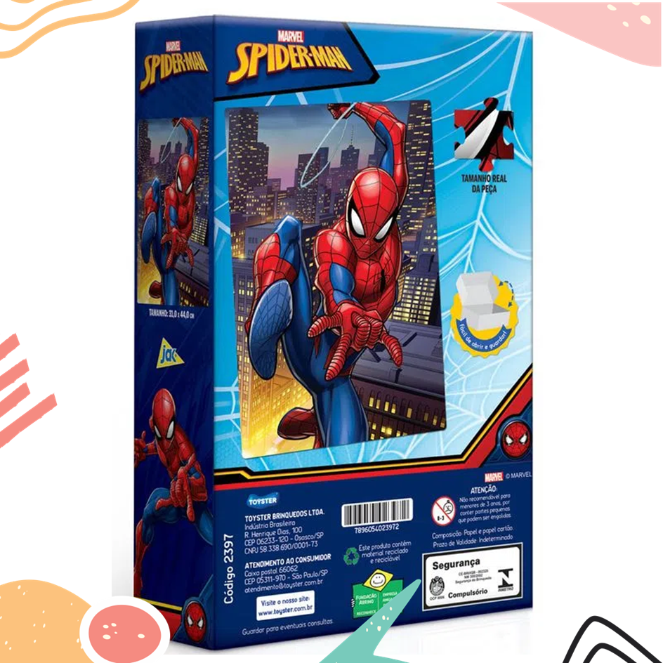 Quebra Cabeça 200 Peças Spiderman Toyster 2397