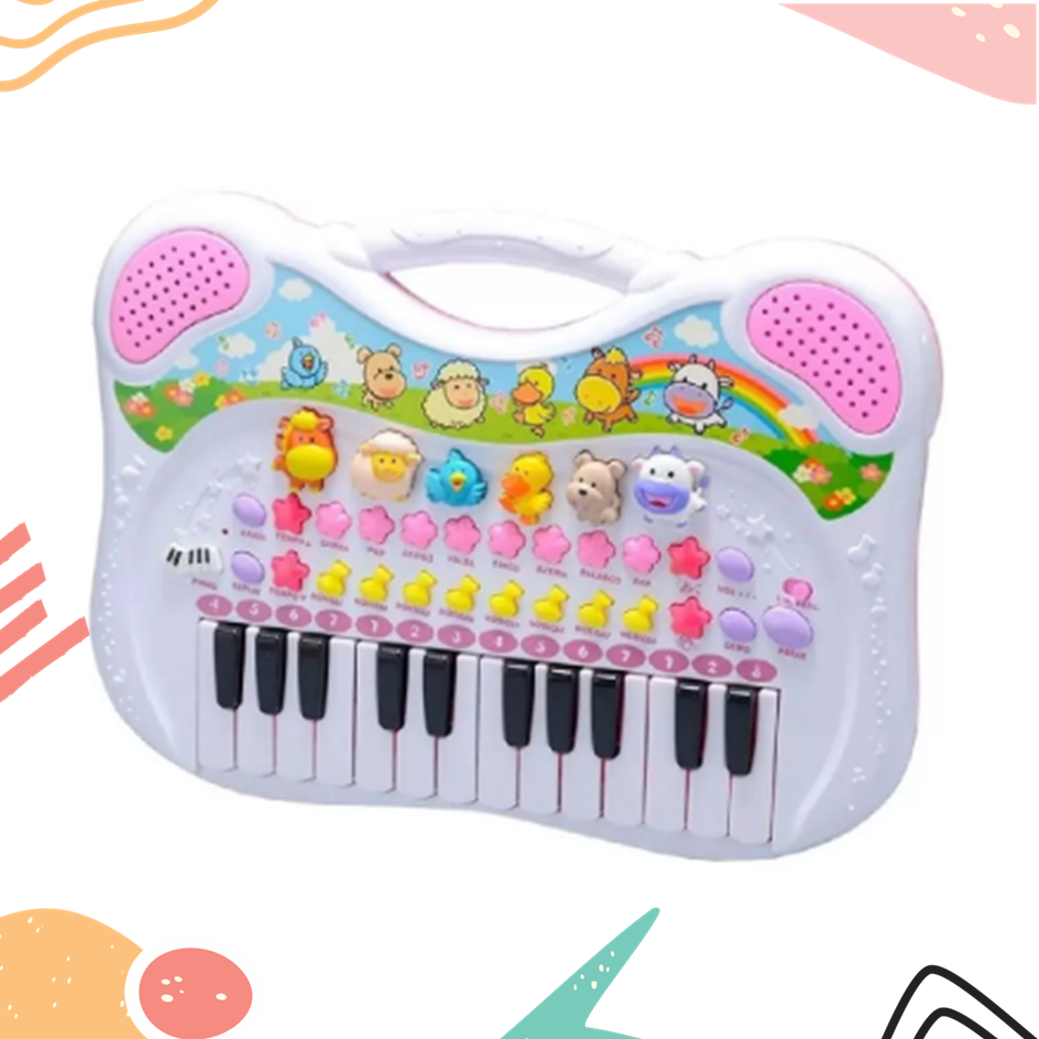 Teclado infantil a pilha rosa - TOYS - Piano / Teclado de Brinquedo