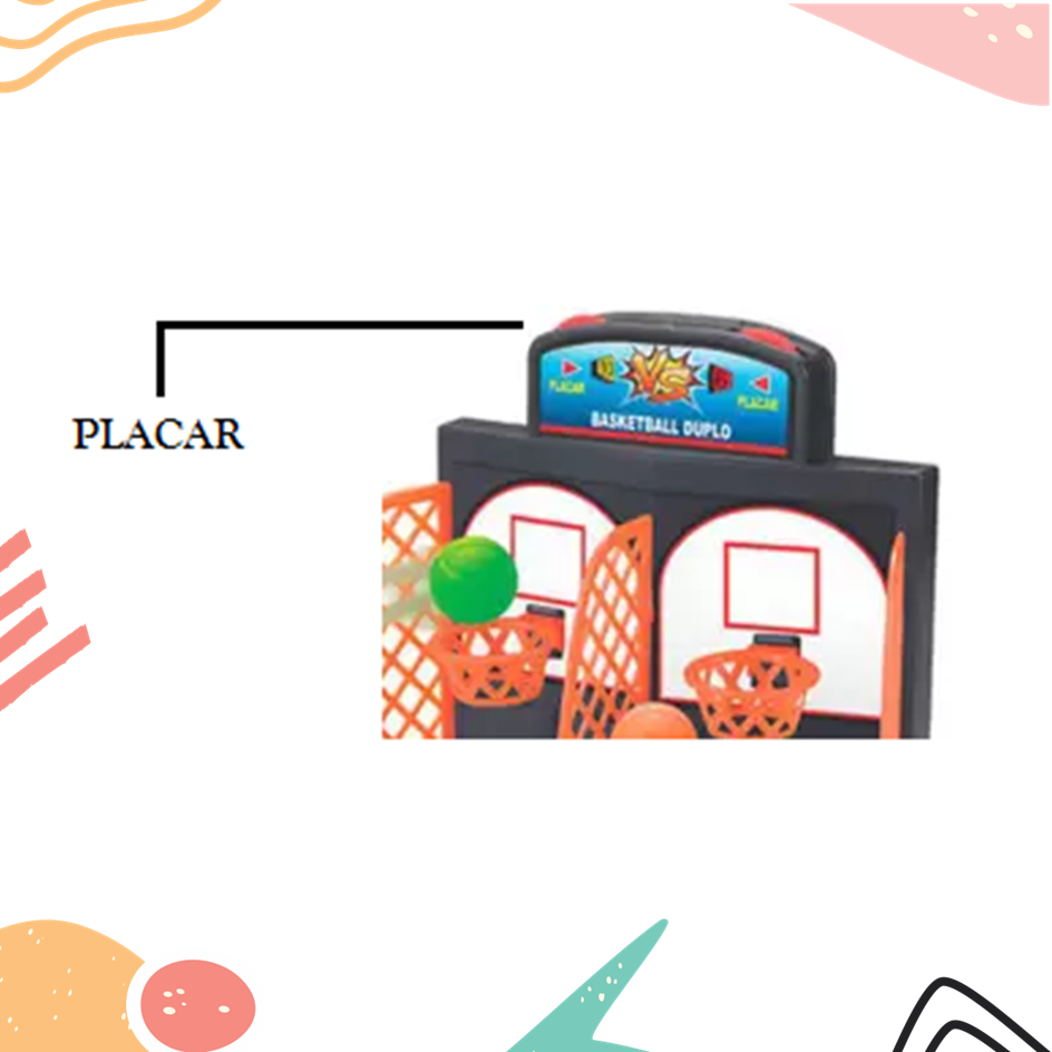 Jogo Basketball Duplo Braskit Basquete para 2 Jogadores com Placar