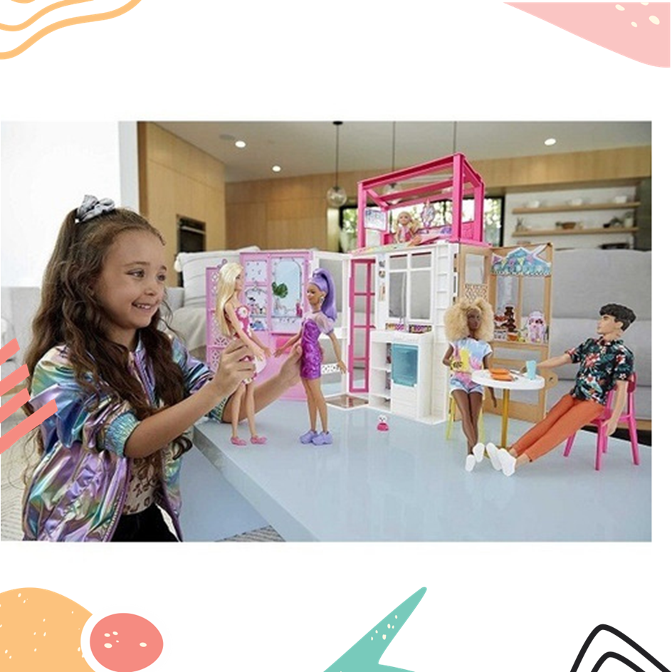 Barbie Estante Casa Glam Com Boneca Mattel - HCD48