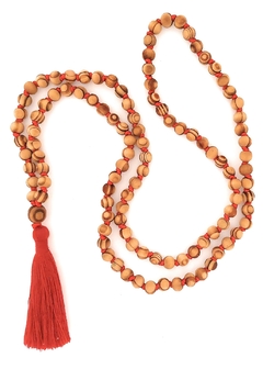 Japa mala / cuentas de oración de madera palo de rosa - Upaya Joyería holística