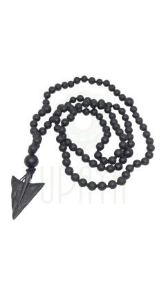 Japa mala ónix mate con símbolos sagrados - comprar en línea