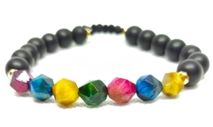 Pulsera ojo de tigre octagonal