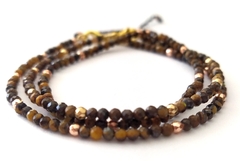 3 Pulseras de cuarzo mini 2mm con hilo de acero