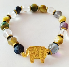 Pulsera Elefante papiroflex con ojo de tigre negro en internet