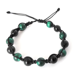 Pulsera de obsidiana arcoiris y malaquita en internet