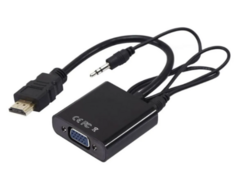 Adaptador de HDMI macho a VGA hembra + Audio