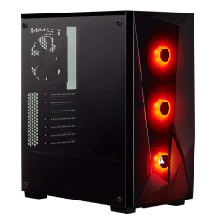 Gabinete Corsair Gamer Spec DELTA + 3 Coolers RGB 120mm Frontales + 1 Cooler 140mm Trasero-
