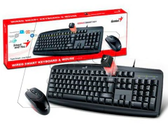 Teclado + Mouse Genius KM-200 Smart Black Usb