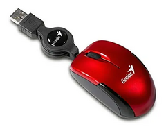 Mouse mini Genius Micro Traveler rubí