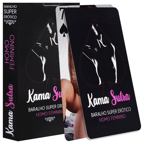 Kit Jogos do Amor com 1 Baralho Erótico Kama Sutra, 1 jogo de
