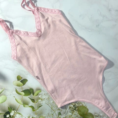 LOV80073-Body de algodón & puntilla - tienda online
