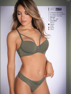SEL2064E-Conjunto taza soft sin relleno de microfibra y puntilla less