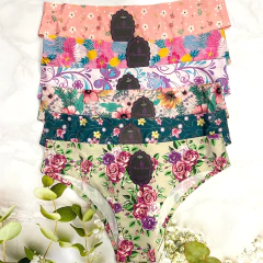 BO736-Vedetinas invisibles estampadas pack x 12 Unidades