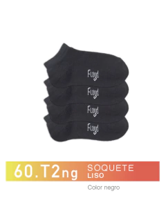 FL60T2N-Soquete Liso color negro niños-as