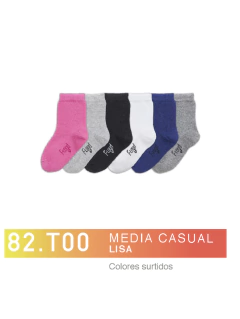 FL82T00-Media casual Lisa Colores Surtidos niños-as