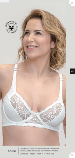 NTB460-Corpiño c-Aro-Tricot c-Puntilla Ultra Reforzado