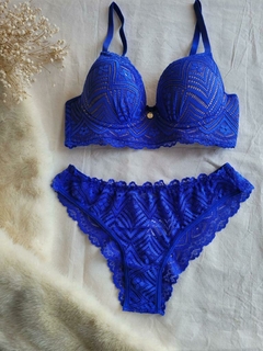 Conjunto de sutiã com bojo rendado - comprar online