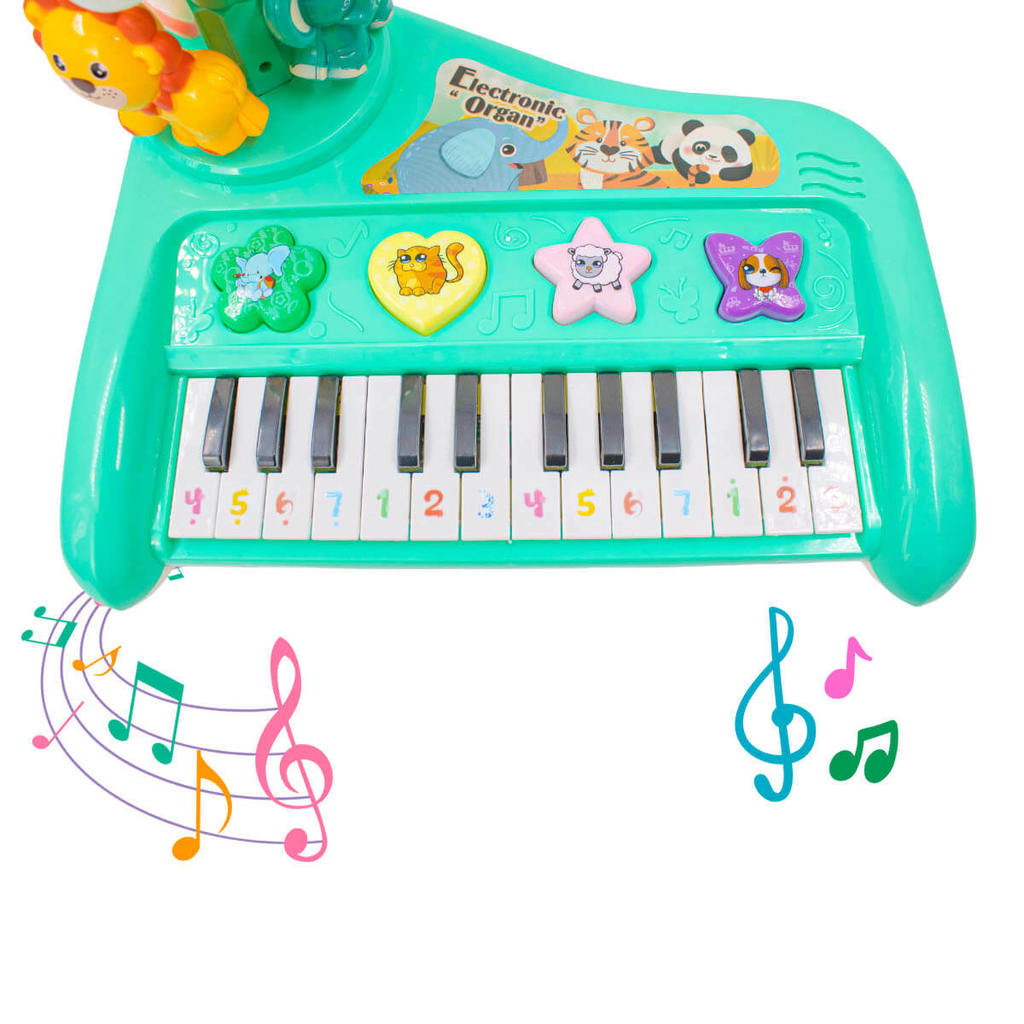 Brinquedo - Piano Infantil - Som de Animais - 30 Teclas - 28cm