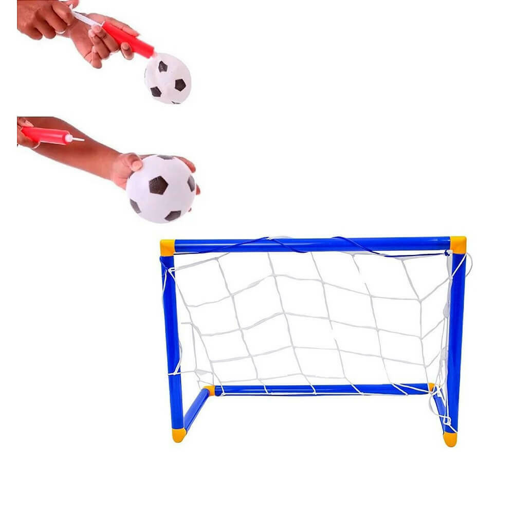 Kit 2 Mini Trave Gol De Futebol Infantil Jogo Com Bola