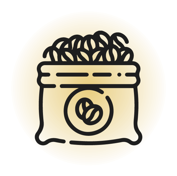 ilustración saco de granos café