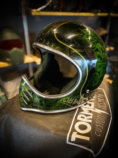 Capacete Moto 3 verde