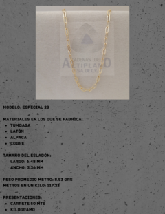 Cadena de Tumbaga Modelo Especial 28