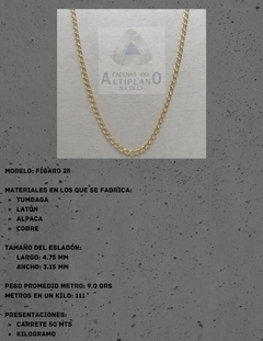 Cadena de Tumbaga Modelo Fígaro 25