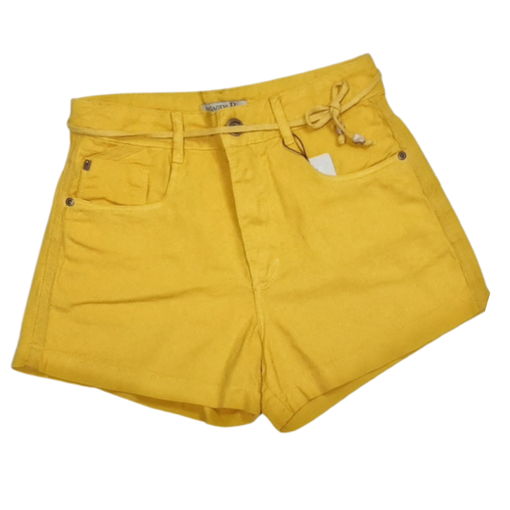 short jeans amarelo