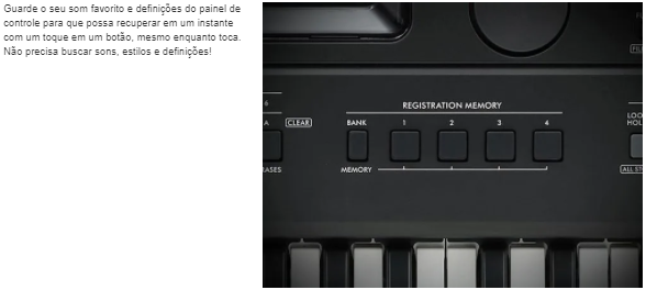 Teclado Yamaha PSR-E473 Arranjador 61 Teclas Sensitivas 820 sons