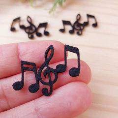 Notas Musicais - Preto