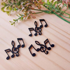 Notas Musicais - Preto na internet