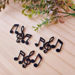 Notas Musicais - Preto - Murilice