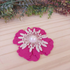 Flor Única com Pérola G - Púrpura - comprar online