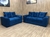 Sofá 2 e 3 Lugares Azul 910 Porto - comprar online