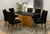 Mesa Los Angeles Cinamono Preto 80×1,60 cm com 6 Ca