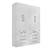 Guarda-Roupa 4 portas Mônaco Larg. 1.60m branco - Ana Clara Moveis