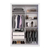 Roupeiro New Panamá 2 Portas 2 Gavetas c/Espelho Branco Larg. 1.26m Sallêto - comprar online