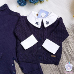 Saída de Maternidade Hector 4 peças - Azul Marinho - comprar online