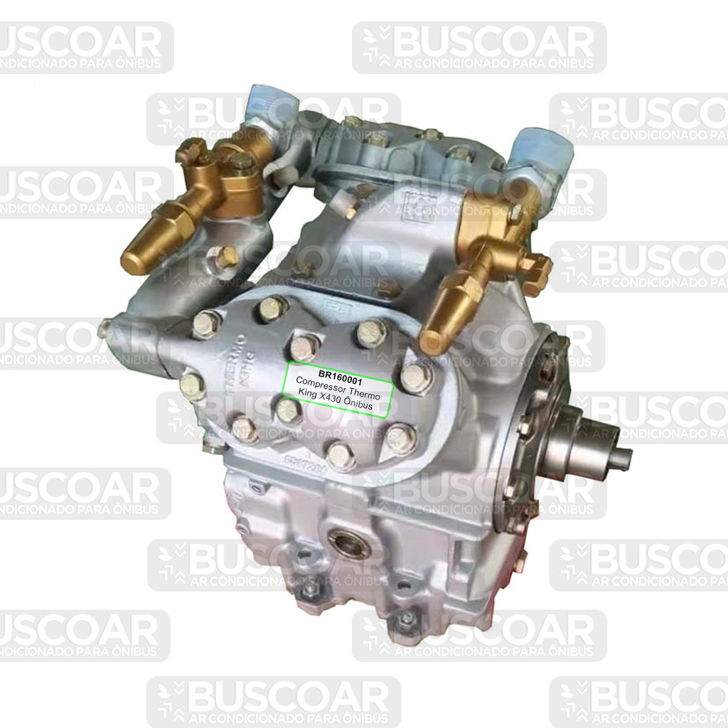 Compressor Thermo King X430 R134a Eixo Fino Ônibus , Rehem, Buscoar