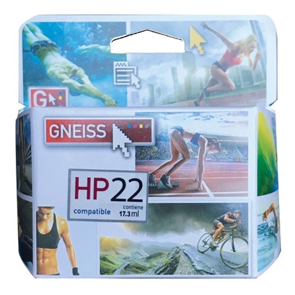 CARTUCHO GNEISS HP 22 COLOR - Mi PC Computacion