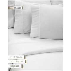 Sabanas Oxford Soft Plisse Blanco 500H 1 1/2 Jean Cartier 0057/1 - comprar online